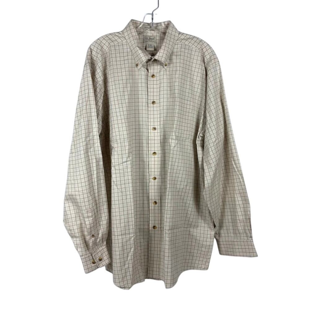 L.L. BEAN XL Tall Long Sleeve Button Down Wrinkle Resistant